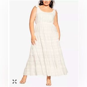 City Chic Dobby Cotton Maxi Dress